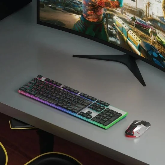 Smartix G-KEY Premium Wireless Gaming Keyboard + Mouse - Black / Silver